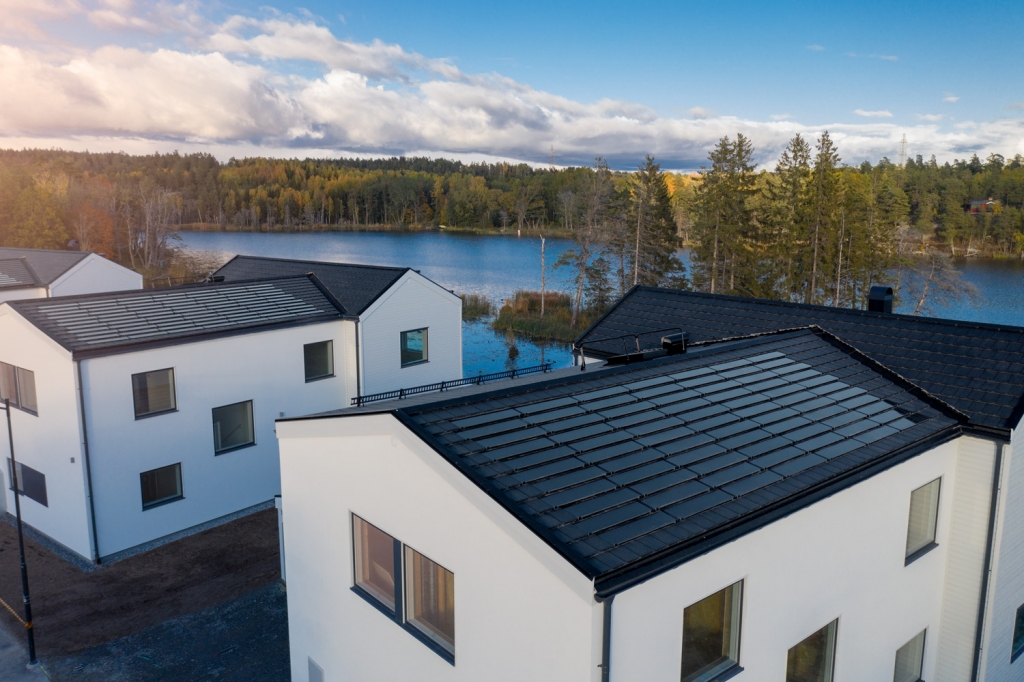 Hus med solceller