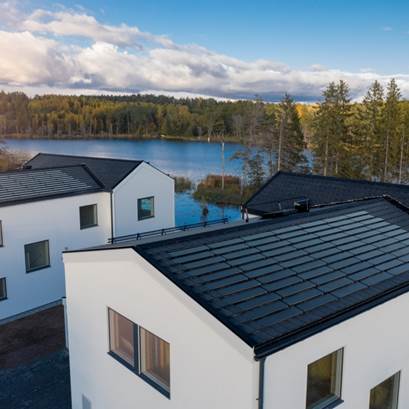Hus med solceller